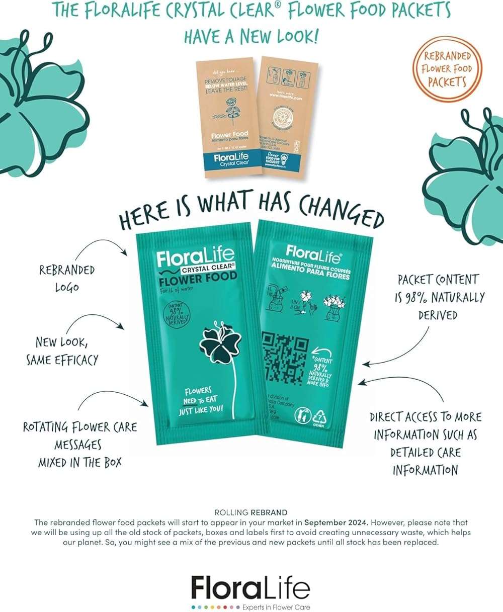 Cut Flower Food Floralife Crystal Clear Powdered 5gr Packets Fresh Stock, Fresh Cut Flowers Clear Formula Hydrate Nourish by Buy for Less 57 (400) - Image 4