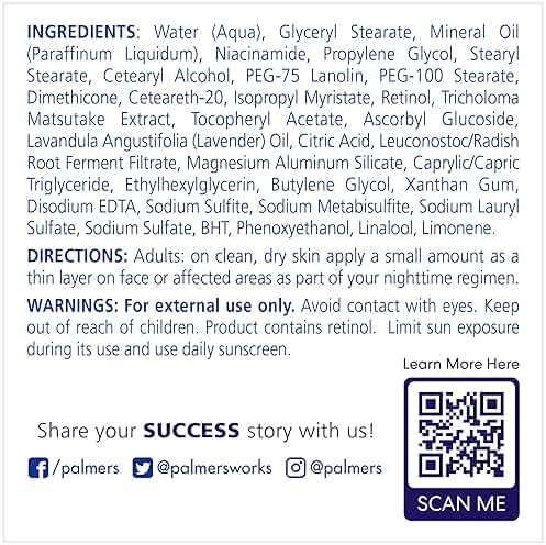 Palmer's Skin Success Anti-Dark Spot Nighttime Fade Cream with Retinol & Niacinamide, Dark Spot Corrector for Face, Night Moisturizer Helps Reduce Dark Spots, Fine Lines & Wrinkles, 2.7 Ounce - Image 2