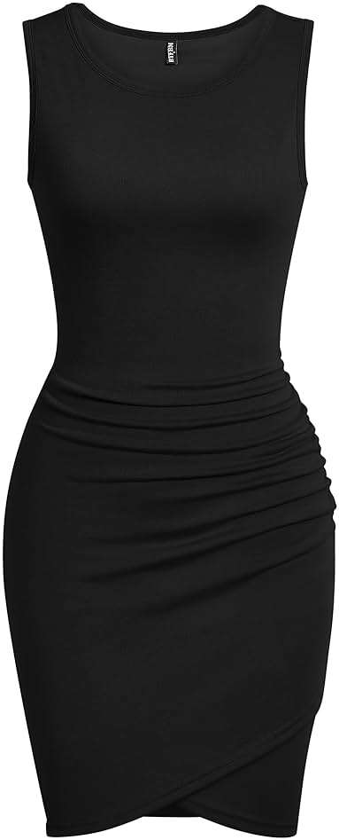 BTFBM Women Summer Dresses 2026 Sleeveless Tank Ruched Bodycon Sundresses for Women Party Beach Mini Casual Spring Dress - Image 6