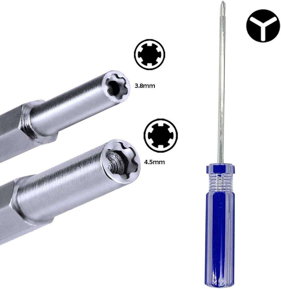 WEPUSEN Gamebit Security Tri-wing Y Trigram Screwdriver 3.8mm 4.5mm Nut Bits Screw Driver for Gameboy, NES SNES N64 Wii NDS, Gameboy Color Sega Game Gear Tool Kit - Image 3