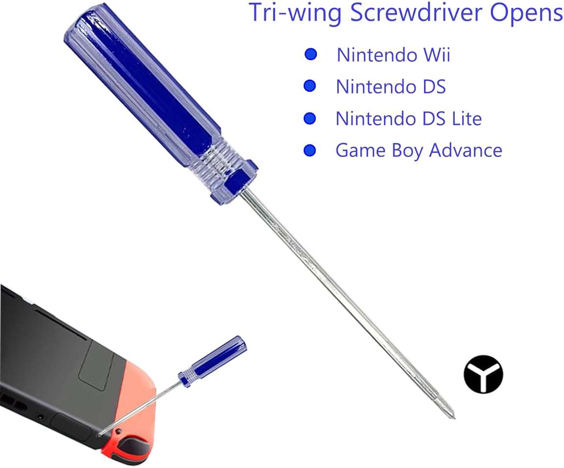 WEPUSEN Gamebit Security Tri-wing Y Trigram Screwdriver 3.8mm 4.5mm Nut Bits Screw Driver for Gameboy, NES SNES N64 Wii NDS, Gameboy Color Sega Game Gear Tool Kit - Image 4