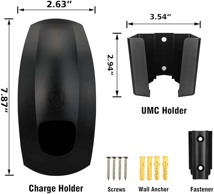 SEVEN SPARTA Charging Cable Holder with Chassis Bracket Compatible with Tesla Model 3 Model Y Model X Model S Charger Cable Organizer Car Accessories Wall Connector, Patent Approved (Black) - Image 4