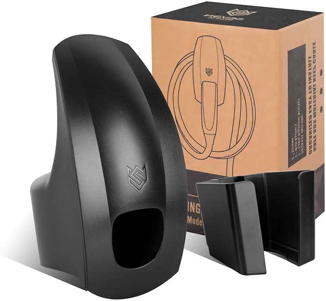SEVEN SPARTA Charging Cable Holder with Chassis Bracket Compatible with Tesla Model 3 Model Y Model X Model S Charger Cable Organizer Car Accessories Wall Connector, Patent Approved (Black) - Image 7