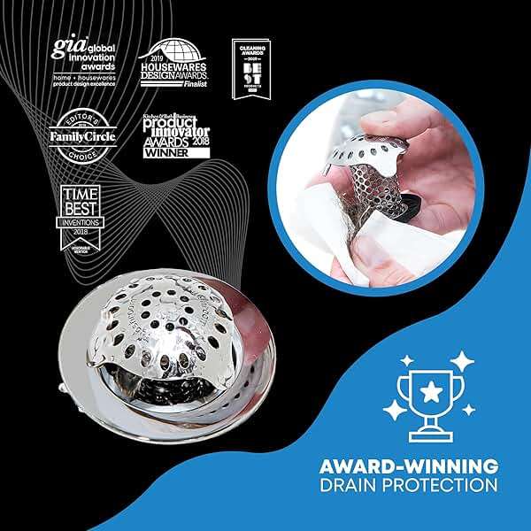 TubShroom Ultra Revolutionary Bath Tub Drain Protector Hair Catcher/Strainer/Snare, Stainless Steel, Stainless Combo - Image 3