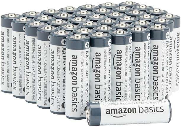 Amazon Basics 40-Pack AA Industrial Alkaline Batteries, 1.5 Volt, Long-lasting Power, 5-Year Shelf Life - Image 1
