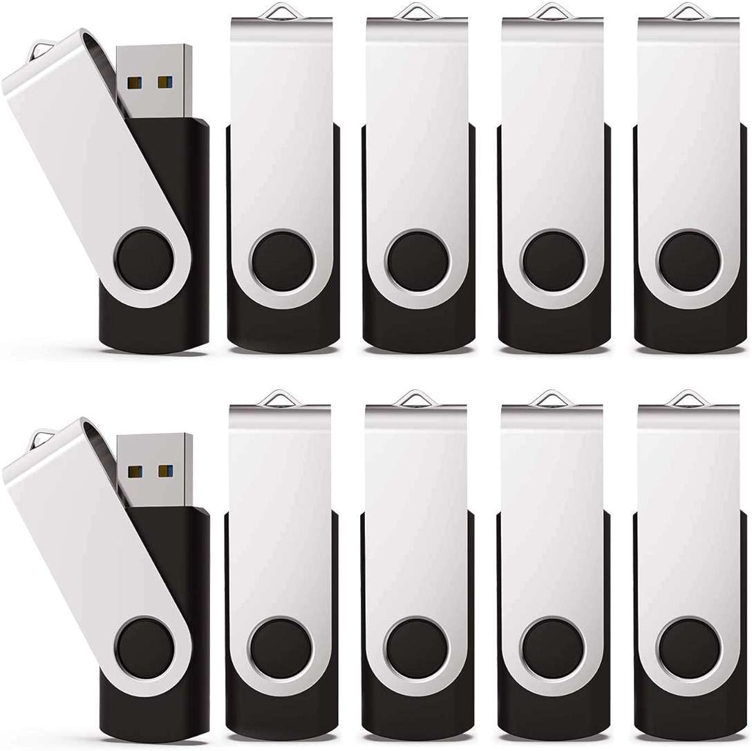 KEXIN 10 Pack 32GB Flash Drive USB Drive Memory Stick Thumb Drive, Black USB 2.0 - Image 1