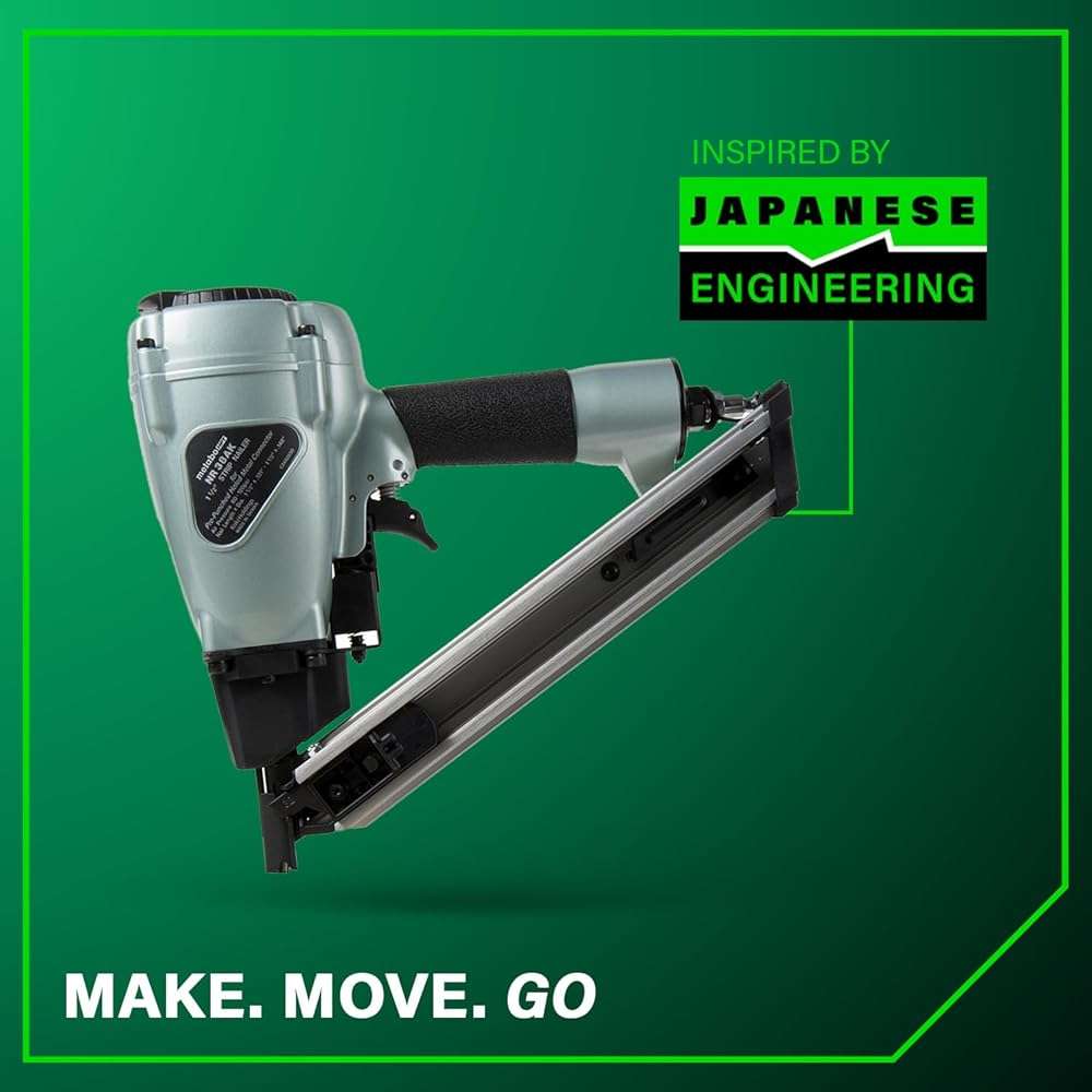 Metabo HPT Strap-Tite Fastening System Strip Nailer, Pro-preferred Pneumatic Power Nailers, Metal Connector Tool for Fastening Metal Connectors to Wood, 36° Magazine, 1-1/2″ Connector Nails, NR38AK - Image 12