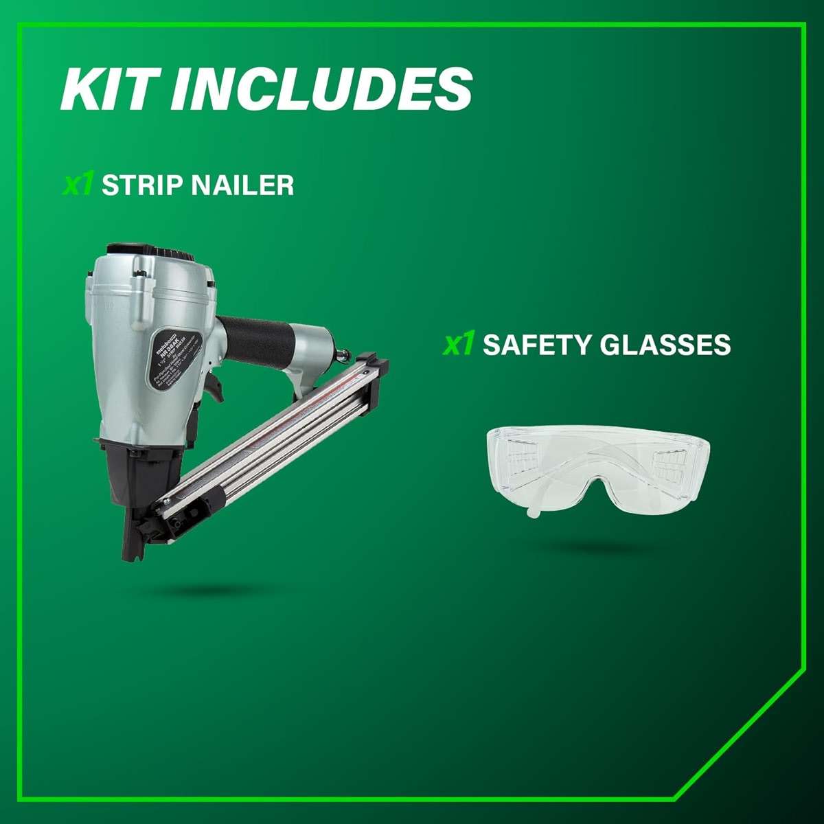 Metabo HPT Strap-Tite Fastening System Strip Nailer, Pro-preferred Pneumatic Power Nailers, Metal Connector Tool for Fastening Metal Connectors to Wood, 36° Magazine, 1-1/2″ Connector Nails, NR38AK - Image 5