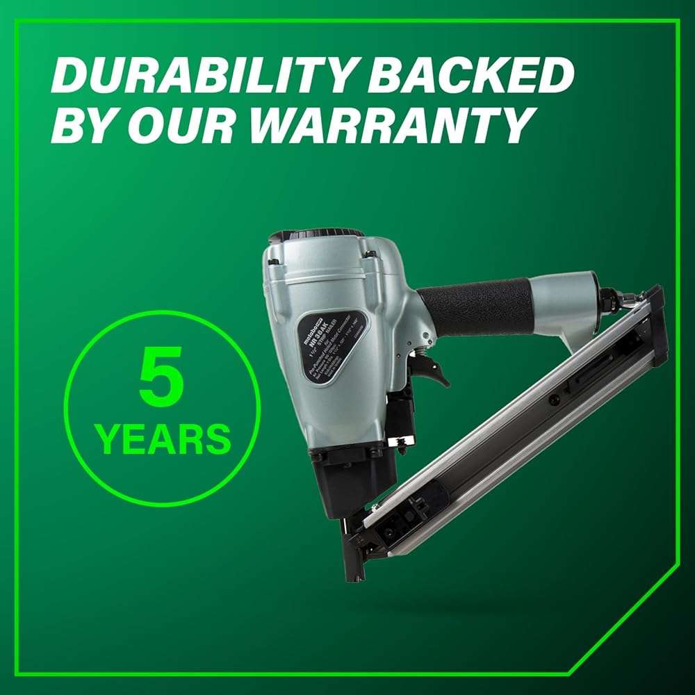 Metabo HPT Strap-Tite Fastening System Strip Nailer, Pro-preferred Pneumatic Power Nailers, Metal Connector Tool for Fastening Metal Connectors to Wood, 36° Magazine, 1-1/2″ Connector Nails, NR38AK - Image 10