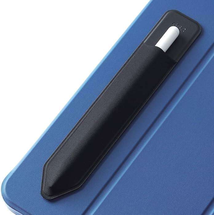 ESR Pencil Case Holder Compatible with The Pencil (Pro and 1st and 2nd Gen), Elastic Pocket for Stylus Pen [Pencil Protected and Safe] Pouch Adhesive Sleeve Attached to Case for Pencil, Black - Image 1