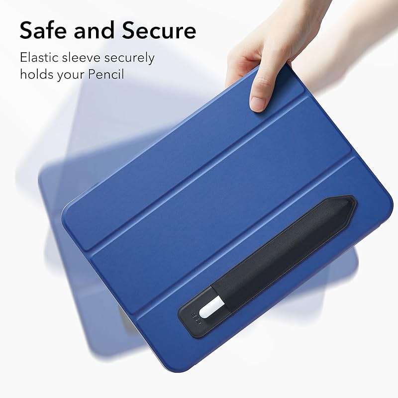 ESR Pencil Case Holder Compatible with The Pencil (Pro and 1st and 2nd Gen), Elastic Pocket for Stylus Pen [Pencil Protected and Safe] Pouch Adhesive Sleeve Attached to Case for Pencil, Black - Image 3