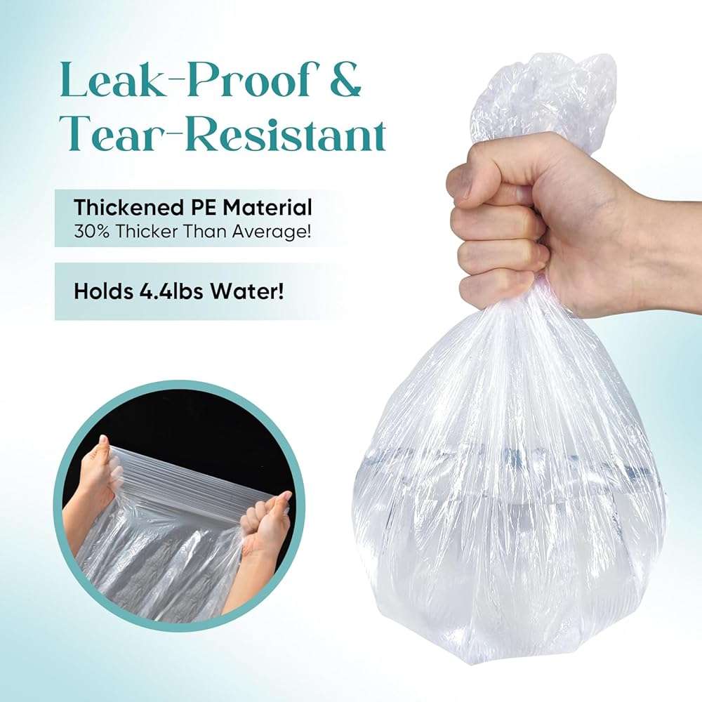 Charmyth Pedi Guard Bath Liners 100 Count Disposable Pedicure Liners, Spa Footsie Clear Pedi Guard Bath Liners for Foot Bath Spa Massage Thick Elastic - Image 4