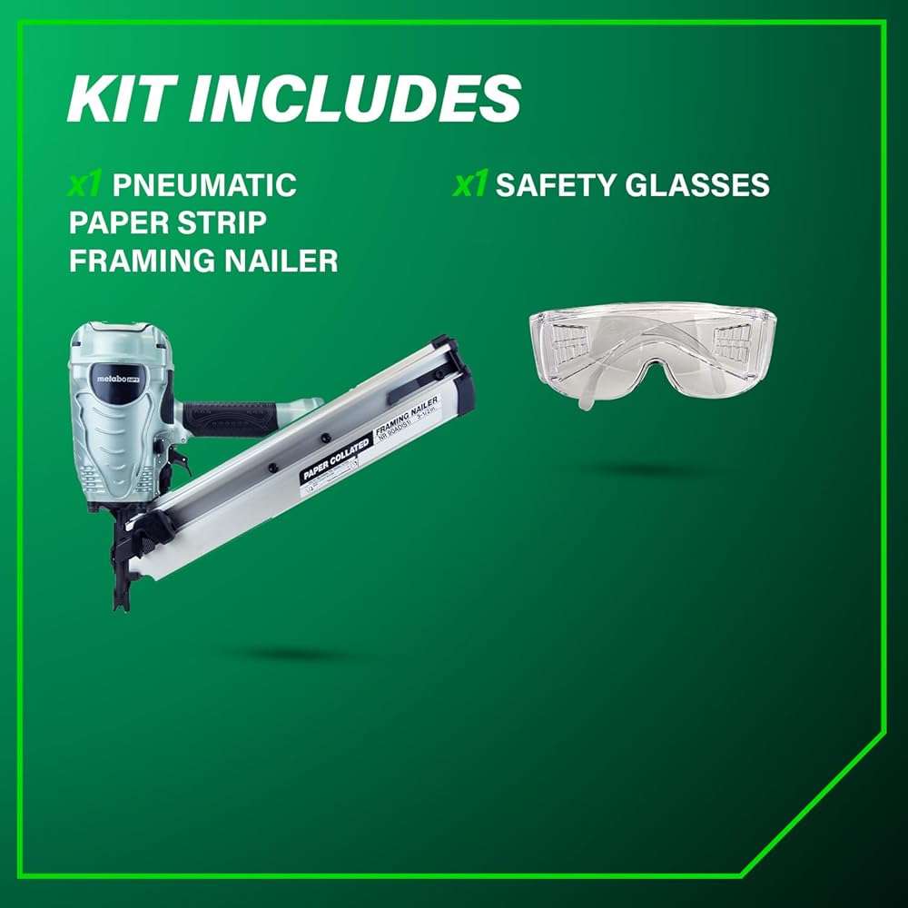 Metabo HPT Framing Nailer, Pro-Preferred Framing Tool for Flooring, Truss Build-Up, Roof Decking, and Housing Construction, Quick Switch Nailing, 3-1/2" 30° Paper Collated Nails, NR90ADS1 - Image 5