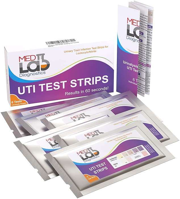 UTI Test Strips(Pack of 6) Individually Wrapped Urinary Tract Infection Urine UTI Test Kit for Women, Men, Kids Cats and Dogs - Image 2