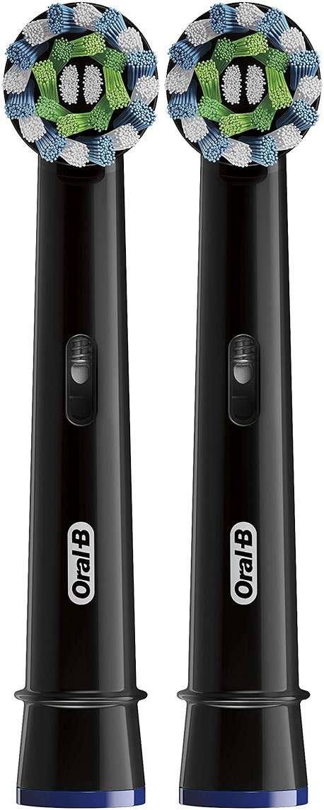 Oral-B CrossAction Electric Toothbrush Replacement Brush Head Refills, Black, 2 Count - Image 2