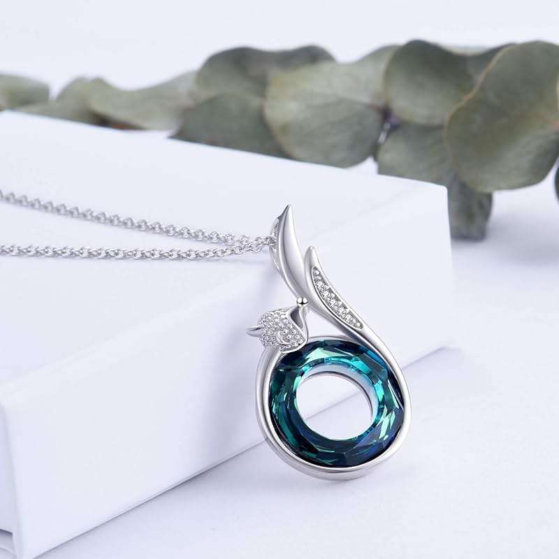 AOBOCO Sterling Silver Fox Tail Pendant Necklace Embellished With Crystals From Austria, Fine Jewelry Gifts for Fox Lovers and Women - Image 2