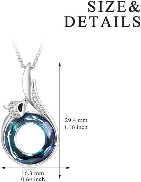 AOBOCO Sterling Silver Fox Tail Pendant Necklace Embellished With Crystals From Austria, Fine Jewelry Gifts for Fox Lovers and Women - Image 4