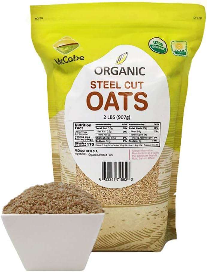 McCabe Organic Steel Cut Oats - Steel Cut Oats Organic | Rich with Fiber & Minerals | USDA and CCOF Certified | Product of USA | 2lbs - Image 2