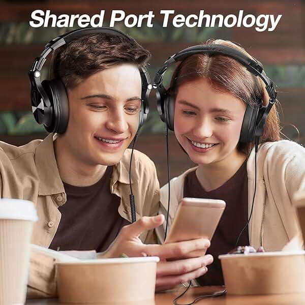OneOdio A70 Bluetooth Over Ear Headphones, Wireless Headphones with 72H Playtime, Hi-Res, Built-in Mic, 3.5mm/6.35mm Wired Audio Jack for Studio Monitor & Mixing DJ Guitar AMP, Computer PC Gaming - Image 7