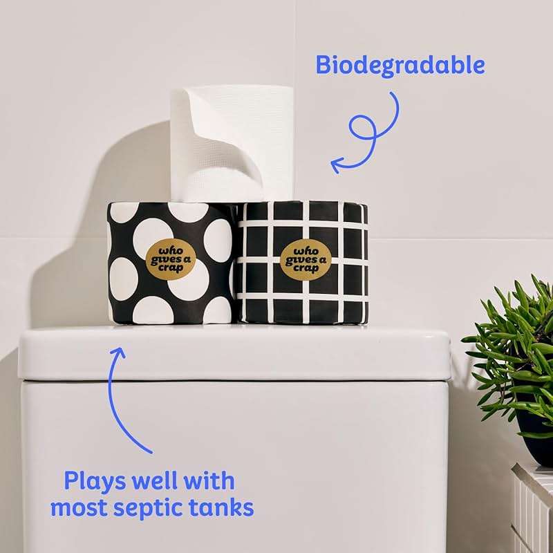 Who Gives A Crap 100% Bamboo Toilet Paper, 48 Rolls, 3 Ply, 370 Sheets, Long, Strong & Soft Toilet Tissue, Sustainable, Biodegradable, Renewable, Tree Free Bathroom Tissue Bulk Toilet Paper - Image 7