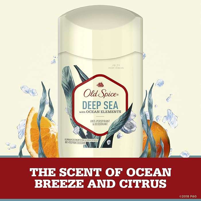 Old Spice Invisible Solid Antiperspirant Deodorant for Men, Deep Sea with Ocean Elements Scent, 2.6 Fluid Ounce (Pack of 12) - Image 7
