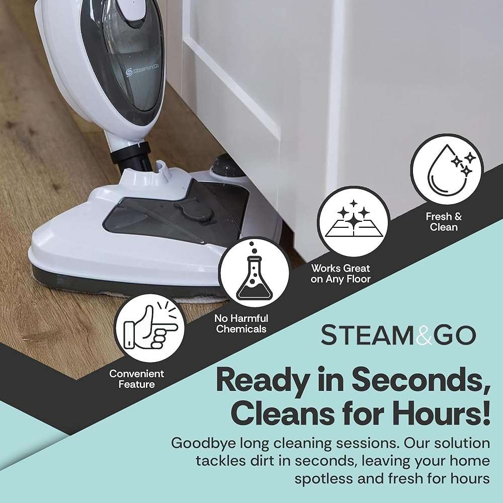 Steam & Go 10-in-1 Multi-Surface Steam Mop - Deep Clean with Heat - Image 2