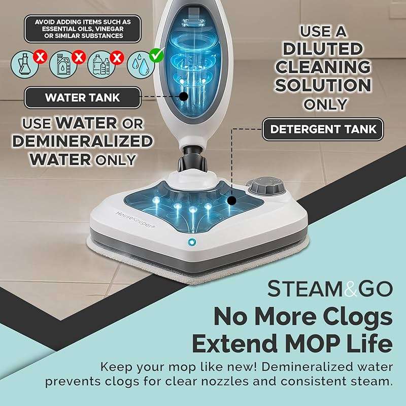 Steam & Go 10-in-1 Multi-Surface Steam Mop - Deep Clean with Heat - Image 3