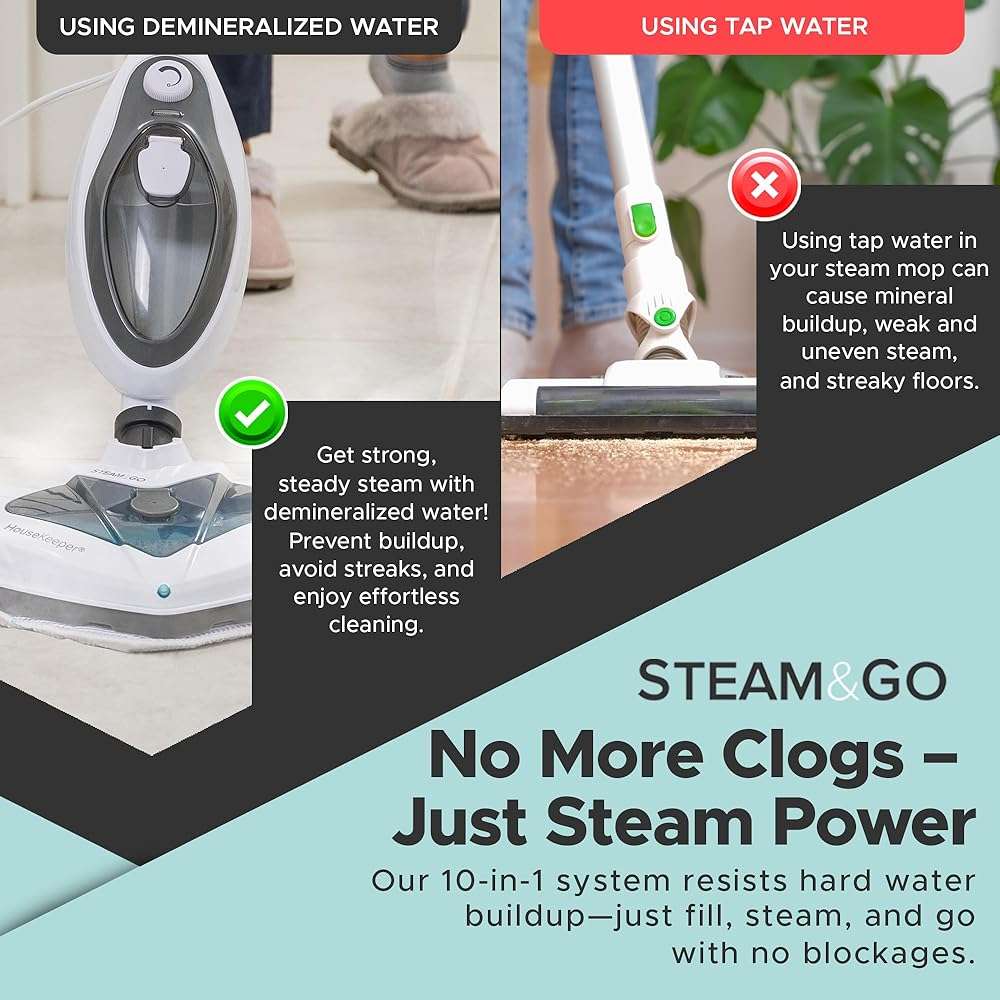 Steam & Go 10-in-1 Multi-Surface Steam Mop - Deep Clean with Heat - Image 6