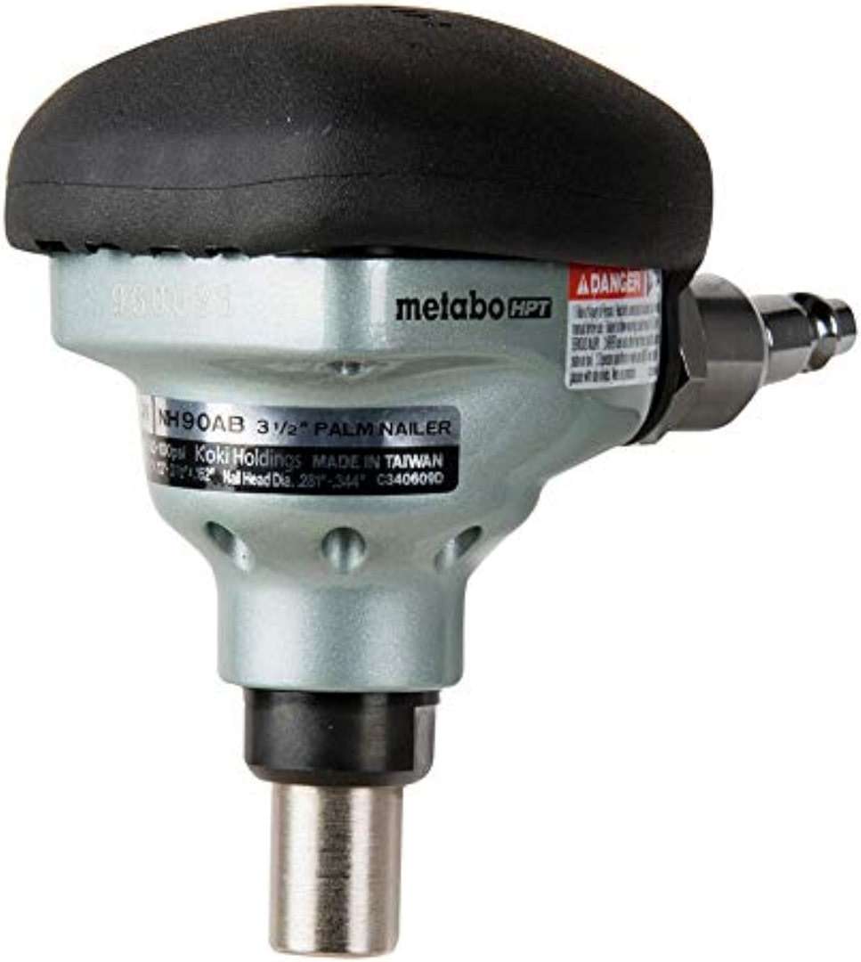 Metabo HPT Palm Nailer, Pro-Preferred Pneumatic Power Nailers, Palm Tool for Joist Hangers & Connectors, Magnetic Nose for Precise Fastening, 360° Swivel Plug, 2-1/2″ to 3-1/2″ Bulk Fasteners, NH90AB - Image 1
