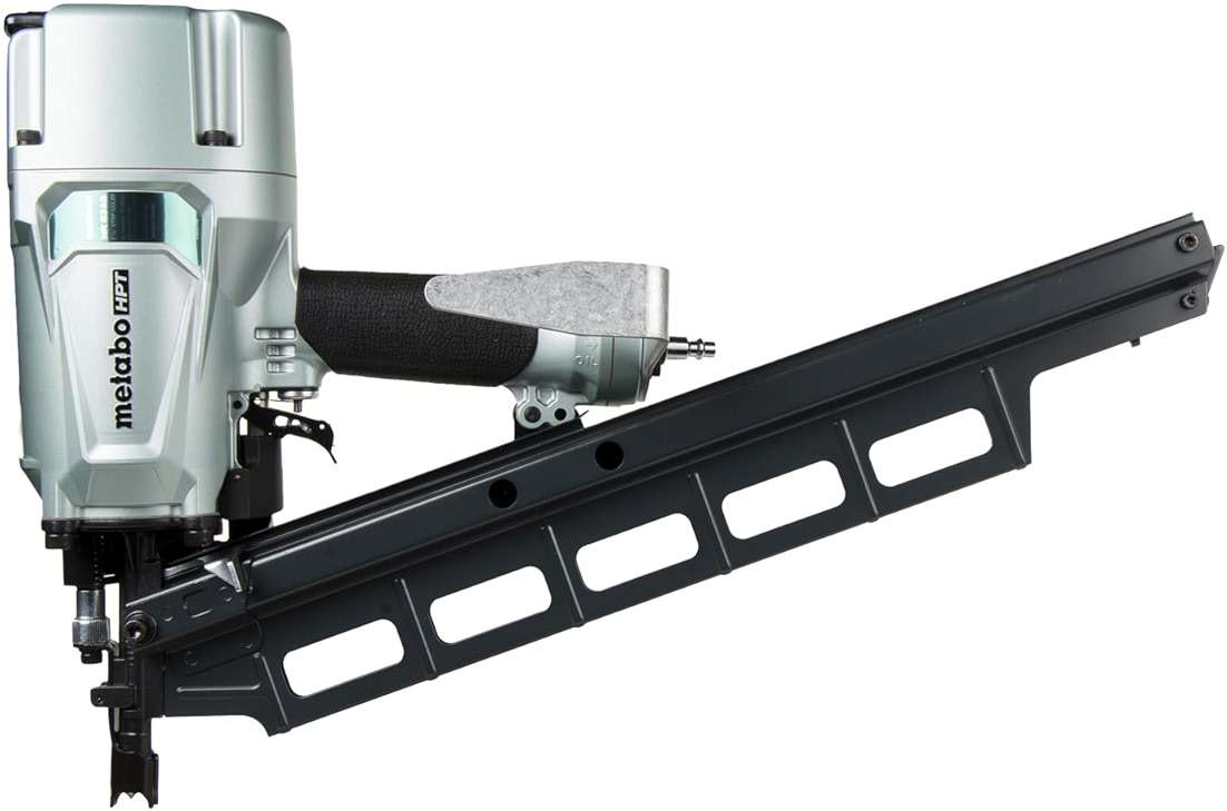 Metabo HPT Framing Nailer, Pro-Preferred Pneumatic Power Nailer & Framing Tool for Flooring, Roof Decking, Selectable Trigger & Rafter Hook, 21° 2" to 3-1/4" Plastic Collated Nails, NR83A5 - Image 1
