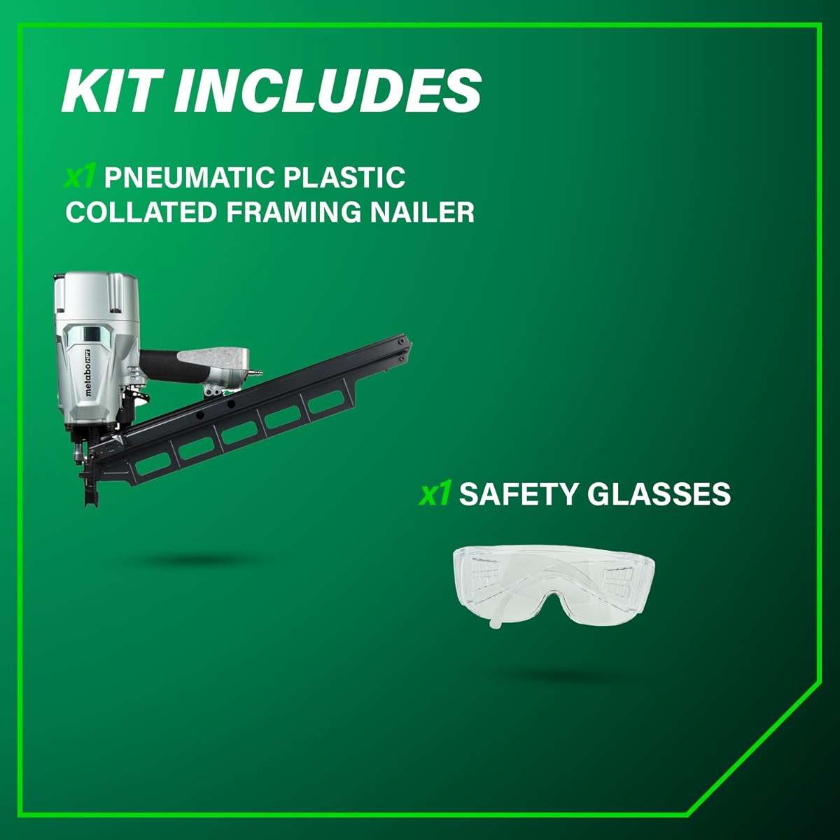 Metabo HPT Framing Nailer, Pro-Preferred Pneumatic Power Nailer & Framing Tool for Flooring, Roof Decking, Selectable Trigger & Rafter Hook, 21° 2" to 3-1/4" Plastic Collated Nails, NR83A5 - Image 5