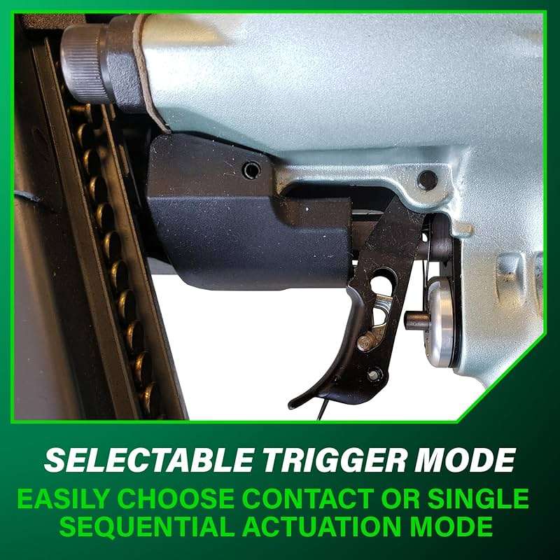 Metabo HPT Framing Nailer, Pro-Preferred Pneumatic Power Nailer & Framing Tool for Flooring, Roof Decking, Selectable Trigger & Rafter Hook, 21° 2" to 3-1/4" Plastic Collated Nails, NR83A5 - Image 7
