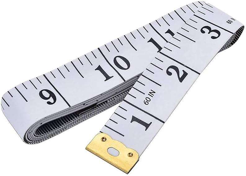 GDMINLO Soft Tape Measure Double Scale Body Sewing Flexible Tailor Craft Vinyl Ruler for Weight Loss Medical Body Measurement, Has Centimetre Scale on Reverse Side 60-inch（White） - Image 1