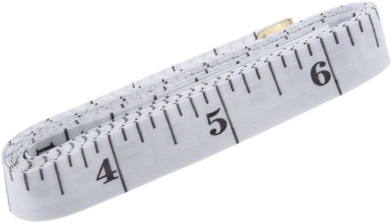 GDMINLO Soft Tape Measure Double Scale Body Sewing Flexible Tailor Craft Vinyl Ruler for Weight Loss Medical Body Measurement, Has Centimetre Scale on Reverse Side 60-inch（White） - Image 2