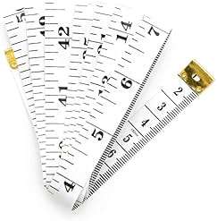 GDMINLO Soft Tape Measure Double Scale Body Sewing Flexible Tailor Craft Vinyl Ruler for Weight Loss Medical Body Measurement, Has Centimetre Scale on Reverse Side 60-inch（White） - Image 4