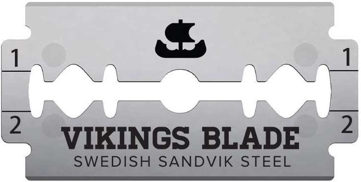 VIKINGS BLADE Double Edge Safety Razor Blades, 50x Blades, Swedish Steel + Platinum Coated, Replacement Razor Blades & Refills (Semi-Aggressive & Safe) - Image 2