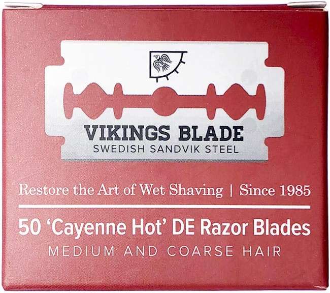 VIKINGS BLADE Double Edge Safety Razor Blades, 50x Blades, Swedish Steel + Platinum Coated, Replacement Razor Blades & Refills (Semi-Aggressive & Safe) - Image 6