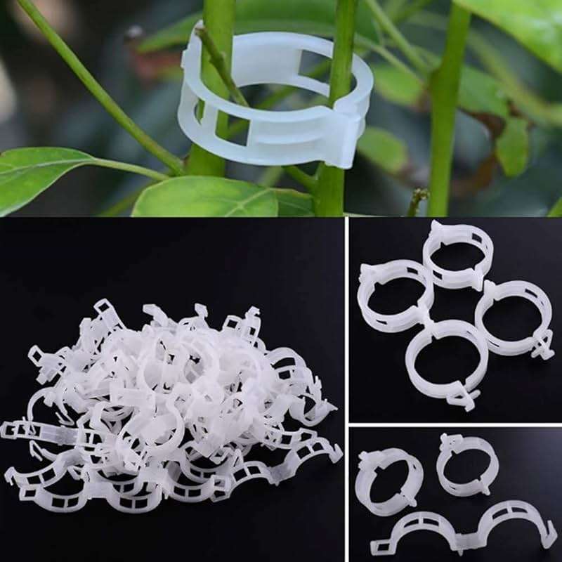 100PCS Plant Support Garden Clips Tomato Clips Supports/Connects Plants/Twine/Vines Trellis/Cages Plant Vine Vegetable Fastening Clip Grafting Tools Make Plant Grow Upright and Healthier (100PCS) - Image 3