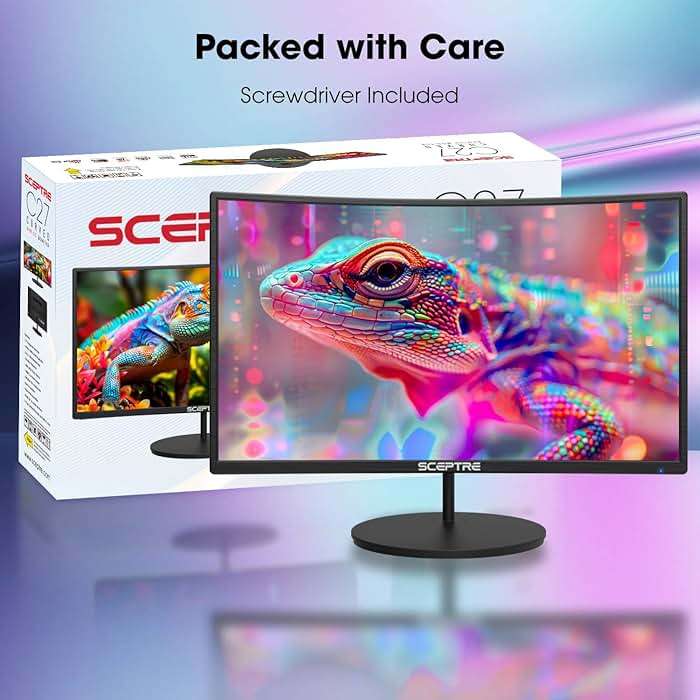 Sceptre Curved 27-inch Prime Monitor up to 100Hz 1080p, HDMI x2, VGA, 99% sRGB, Built-in Speakers, R1500, Machine Black 2025 (C275W-1920RN Series) - Image 2