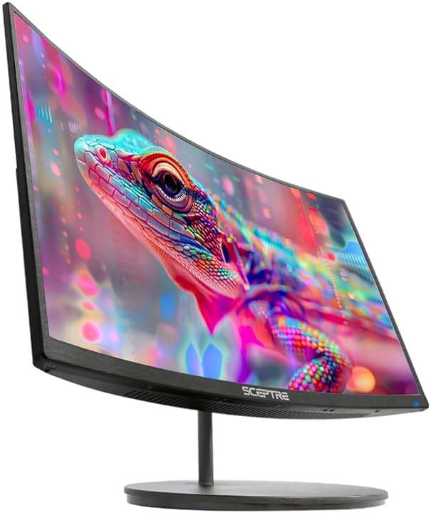 Sceptre Curved 27-inch Prime Monitor up to 100Hz 1080p, HDMI x2, VGA, 99% sRGB, Built-in Speakers, R1500, Machine Black 2025 (C275W-1920RN Series) - Image 7