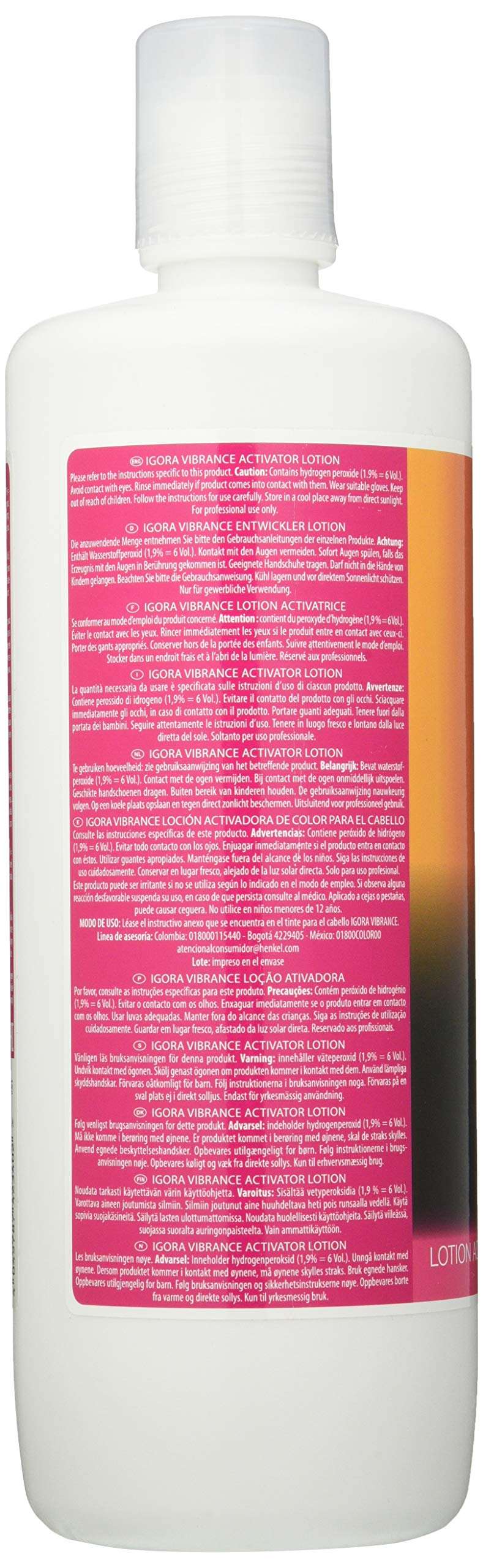 Schwarzkopf Igora Royal Vibrance Activating Lotion 1.9% (6 Volume) 1 Liter - Image 3