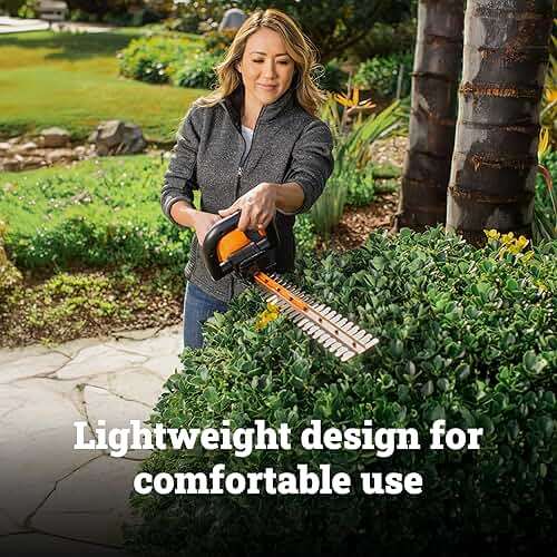 WORX 22" Cordless Hedge Trimmer, Electric Hedge Trimmer with Dual-Action Blades, Lightweight Bush Trimmer with 4.4 LBS, Battery & Charger Not Included, WG261.9 - Image 3