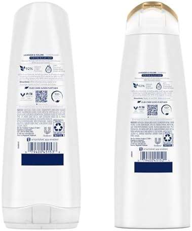 Dove Shampoo & Conditioner, Lavender & Volume Damage Therapy – Volumizing Hair Products for Women with Fine, Flat Hair, 12 Oz Ea - Image 2