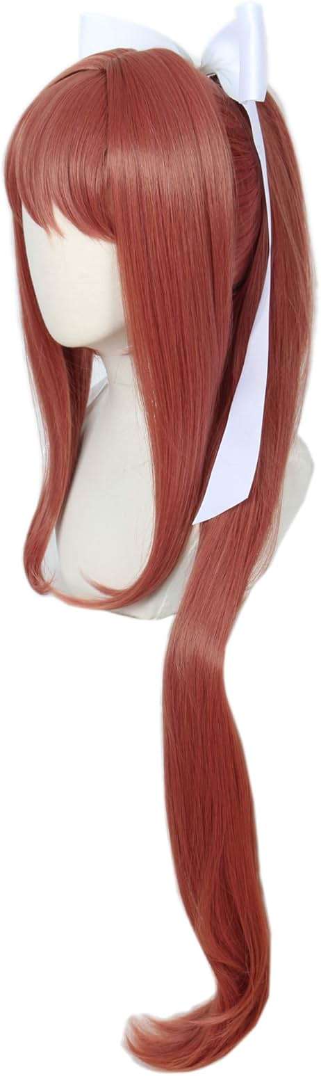 Linfairy Girl Wig Halloween Cosplay Costume Wig for Women Long wig with White Bow - Image 5