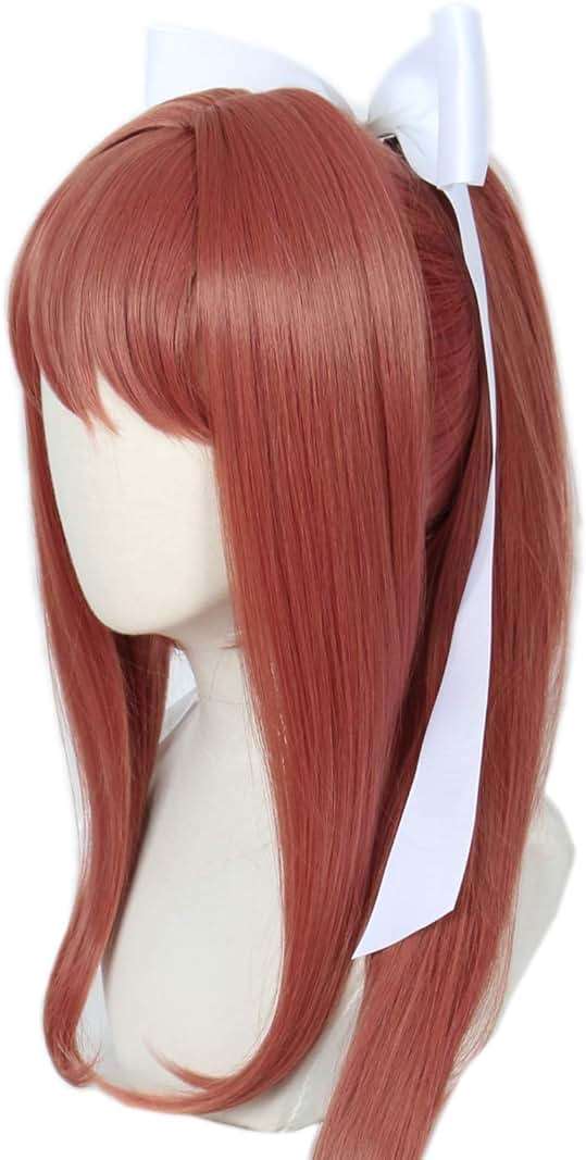 Linfairy Girl Wig Halloween Cosplay Costume Wig for Women Long wig with White Bow - Image 7