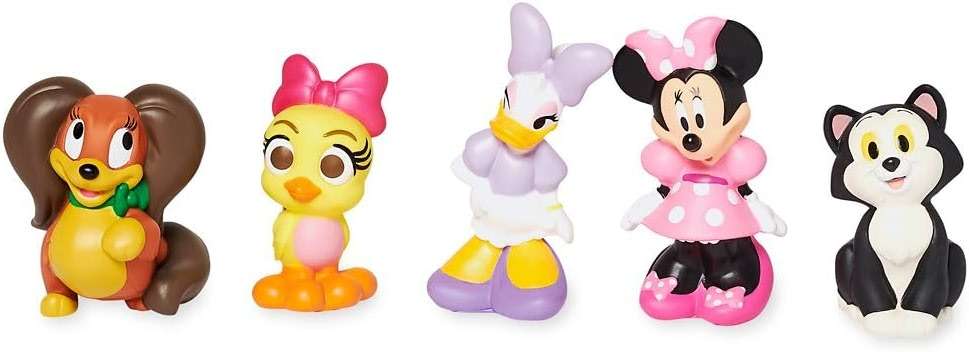 Disney Store Official Minnie Mouse Bath Toys Set - Includes 5 Detailed Toys with a Straining Storage Bucket - Bath Time Fun & Water Play Set for Kids - Image 3