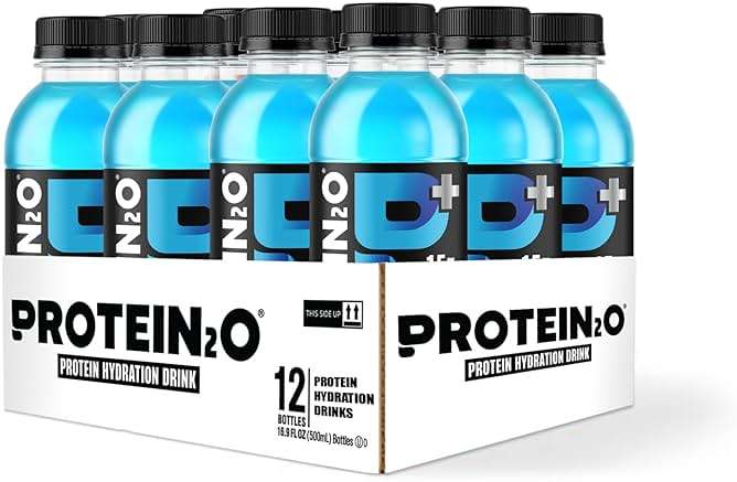 Protein2o 15g Whey Protein Isolate Hydration Drink Plus Energy & Focus, 350mg of Electrolytes, 125mg of Caffeine, Sugar Free, Blue Raspberry, 16.9 oz Bottle (Pack of 12) - Image 3