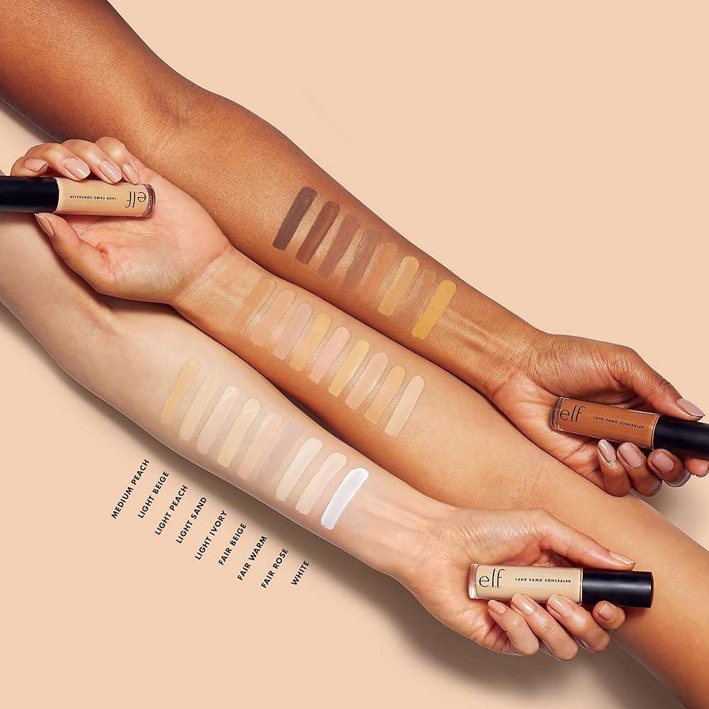 e.l.f. 16HR Camo Concealer, Full Coverage, Matte Finish Under-Eye & Blemish Corrector, Hydrating Formula, 16-Hour Crease-Resistant Wear, Medium Beige - Image 4