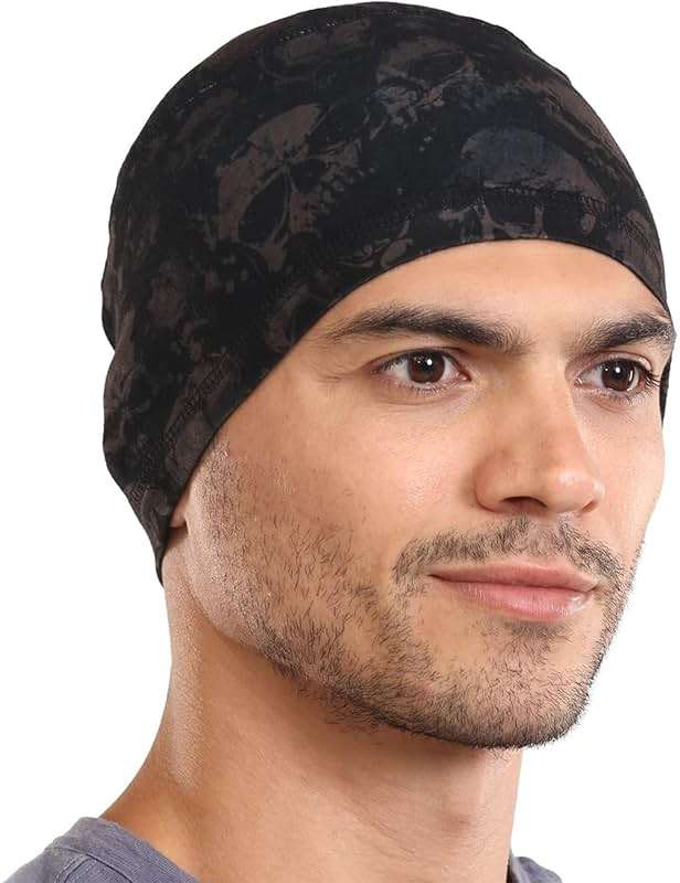 Tough Headwear Skull Cap - Skull Caps for Men - Motorcycle and Bike Helmet Liner - Hard Hat Cooling Hats - No Sweat Head Caps - Image 1