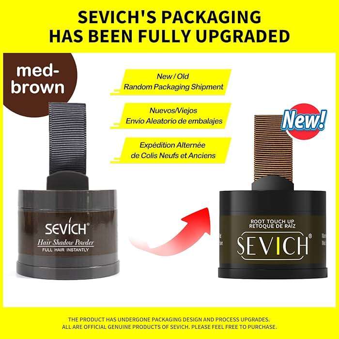 Sevich Hairline Powder,Instantly Conceals Hair Loss, Root Touch up Powder, Hair Shadow Toppers for Women & Men, Touch Up for Thinning Gray Hair, Windproof & Sweatproof,Medium brown - Image 9